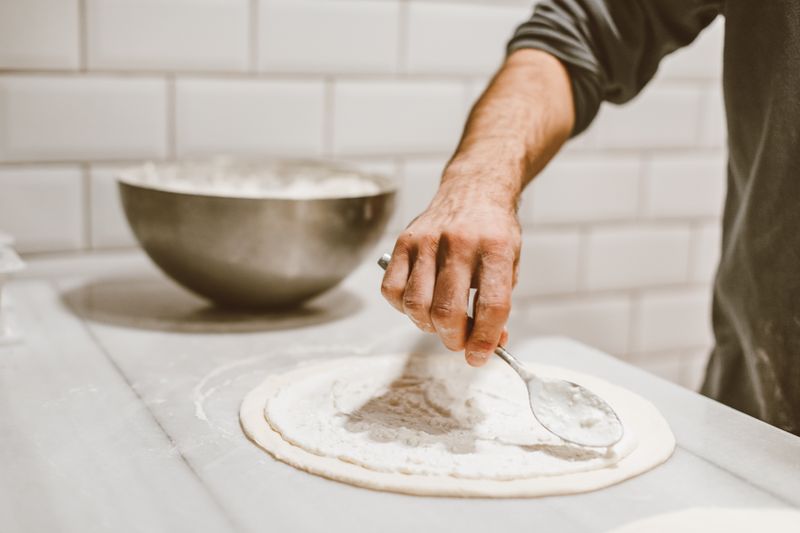 pizza luce kitchen team at work